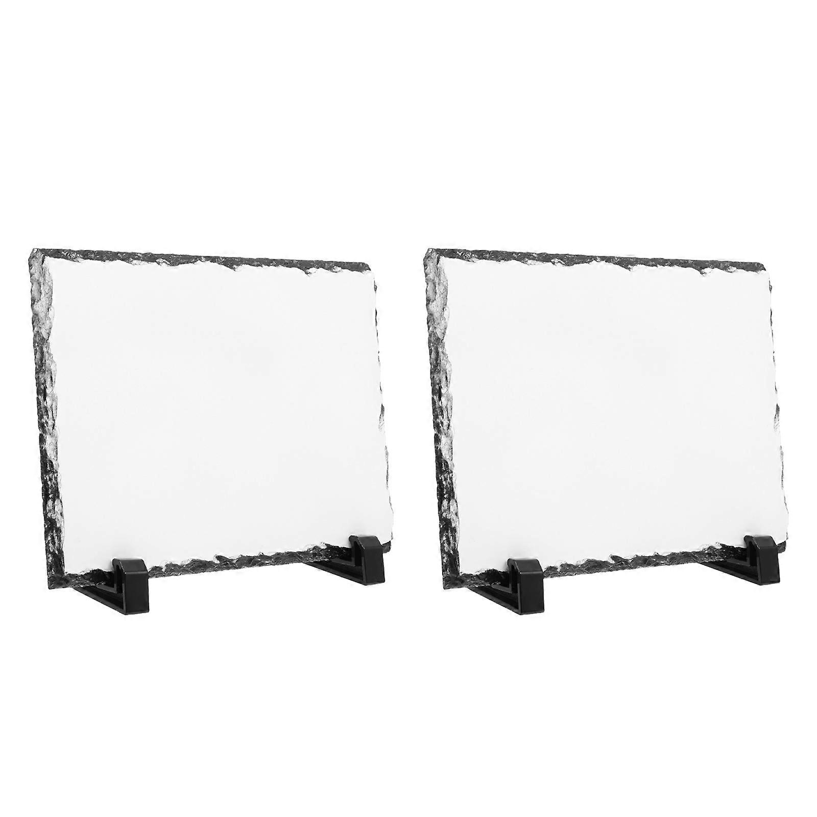Stone Sublimation Photo Frame for Decor 2Sets Rectangle Plaques