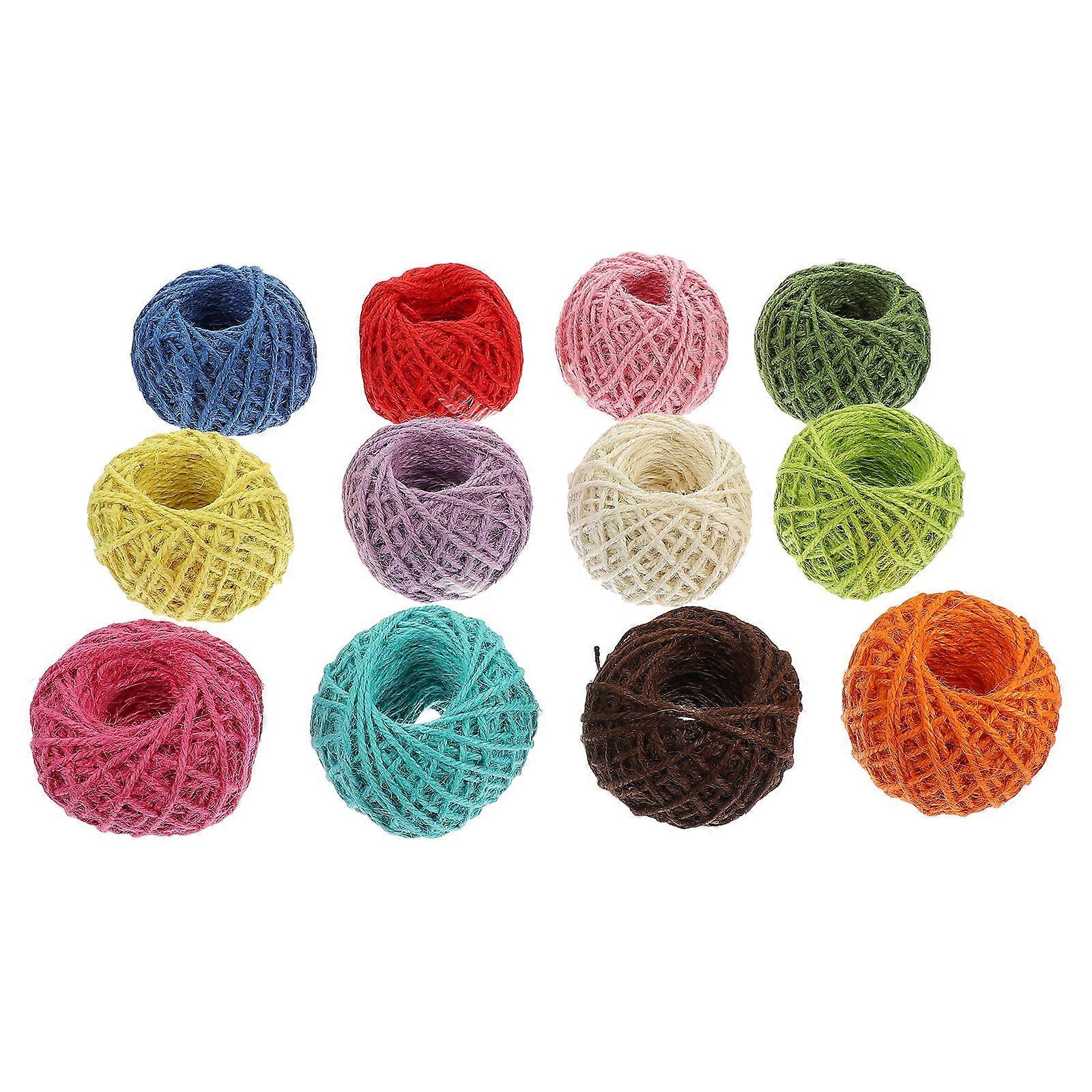 DIY Craft Decorative Flax String for Gift Wrapping and Art Projects Assorted Color 2 mm