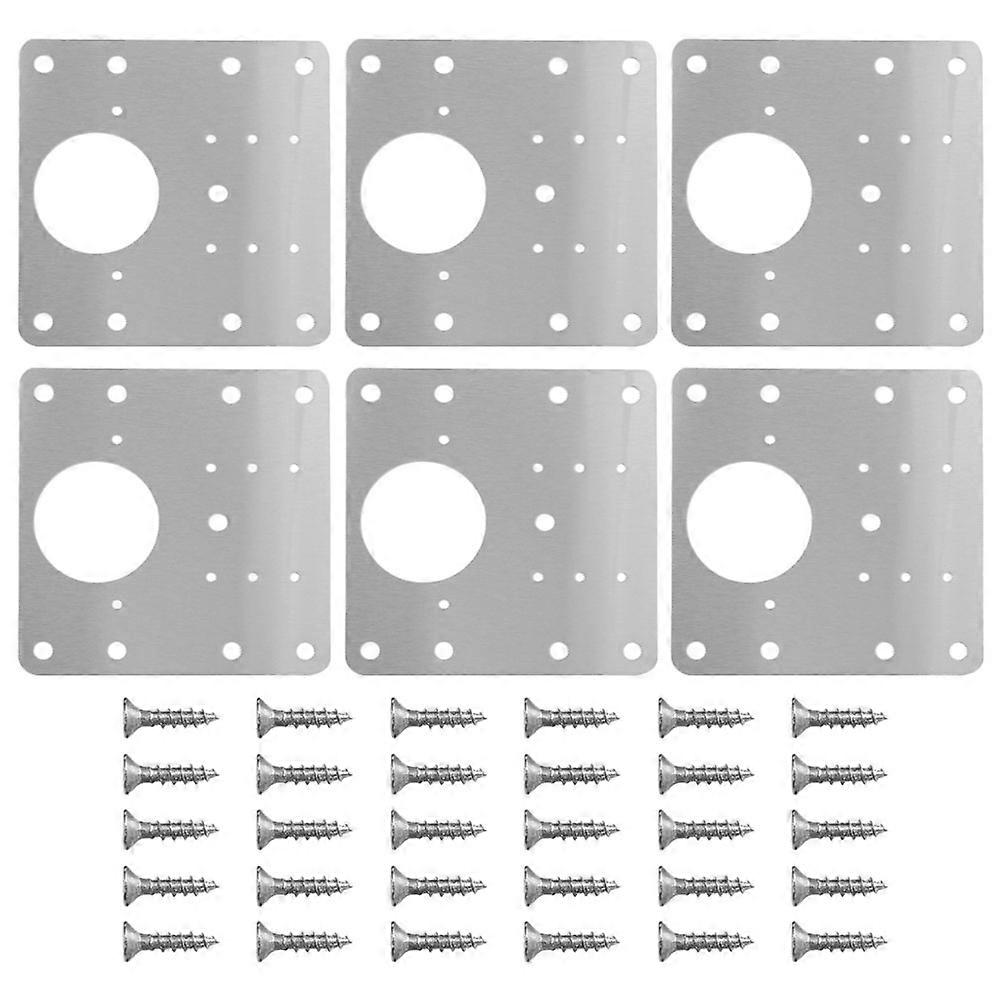 Cabinet Door Hinge Repair 6Pack Rectangular Hinge Plates Targeted For Homeowners Kitchen Cabinets