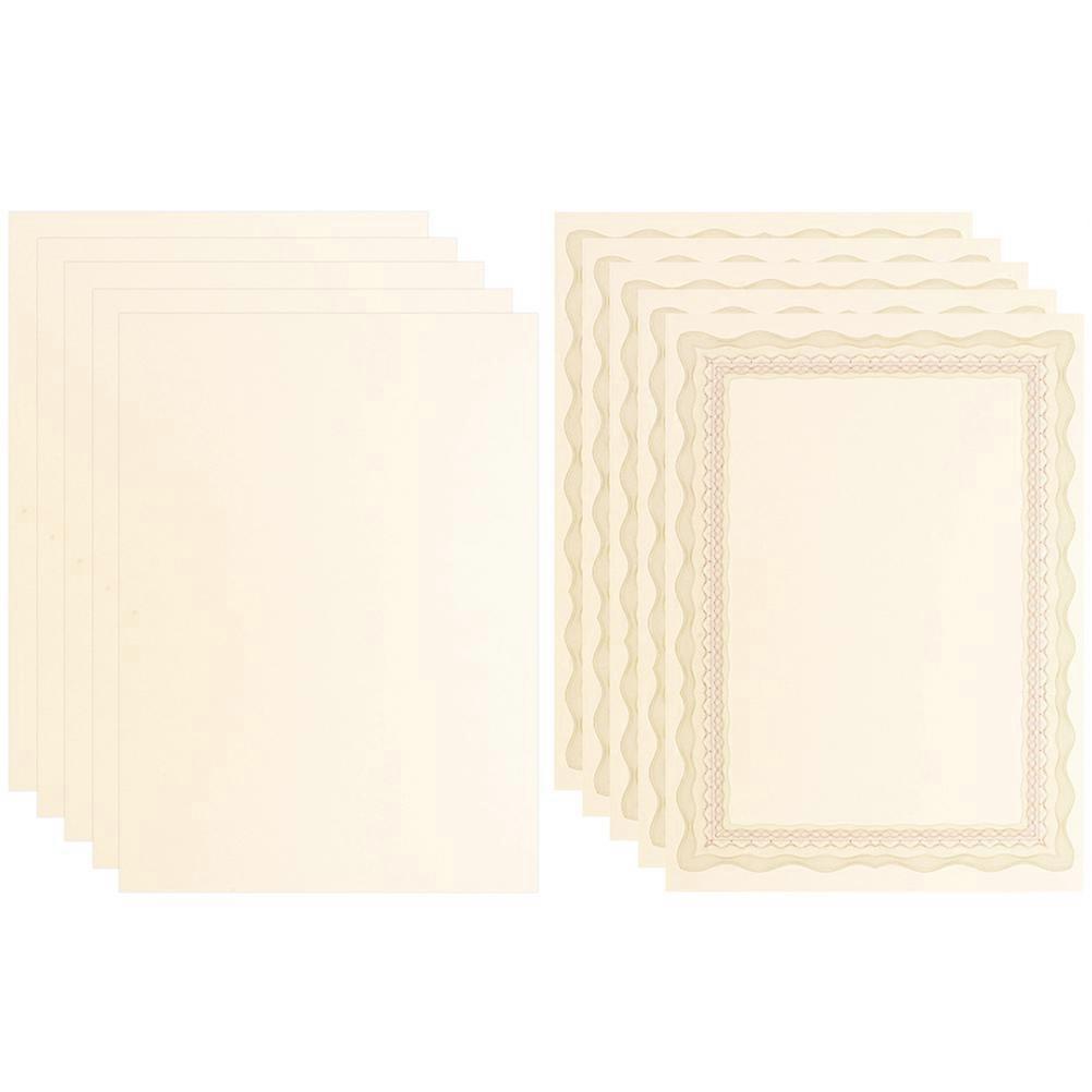 Certificate Paper For Printing 10Pcs Blank Diploma Paper Suitable For Graduation Student Employees A4 Size Beige Writable