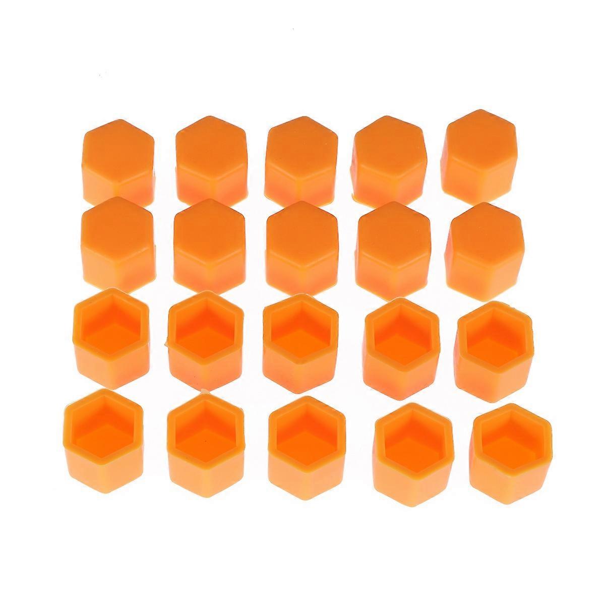 20Pack Orange Wheel Bolt Covers Designed For Car Maintenance Featuring Corrosion Resistance