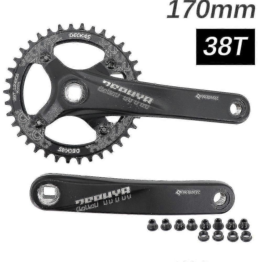 Prowheel MTB Crankset - Square Hole 104BCD 170/175mm With Deckas Chainring, 30T-40T, 1x/2x Speeds