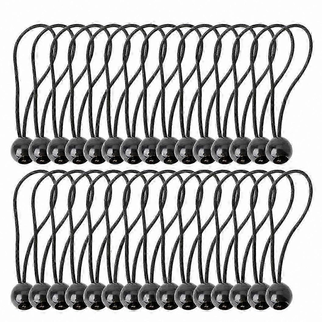 30-Pack Elastic Bungee Cords with Ball Toggles for Outdoor Use