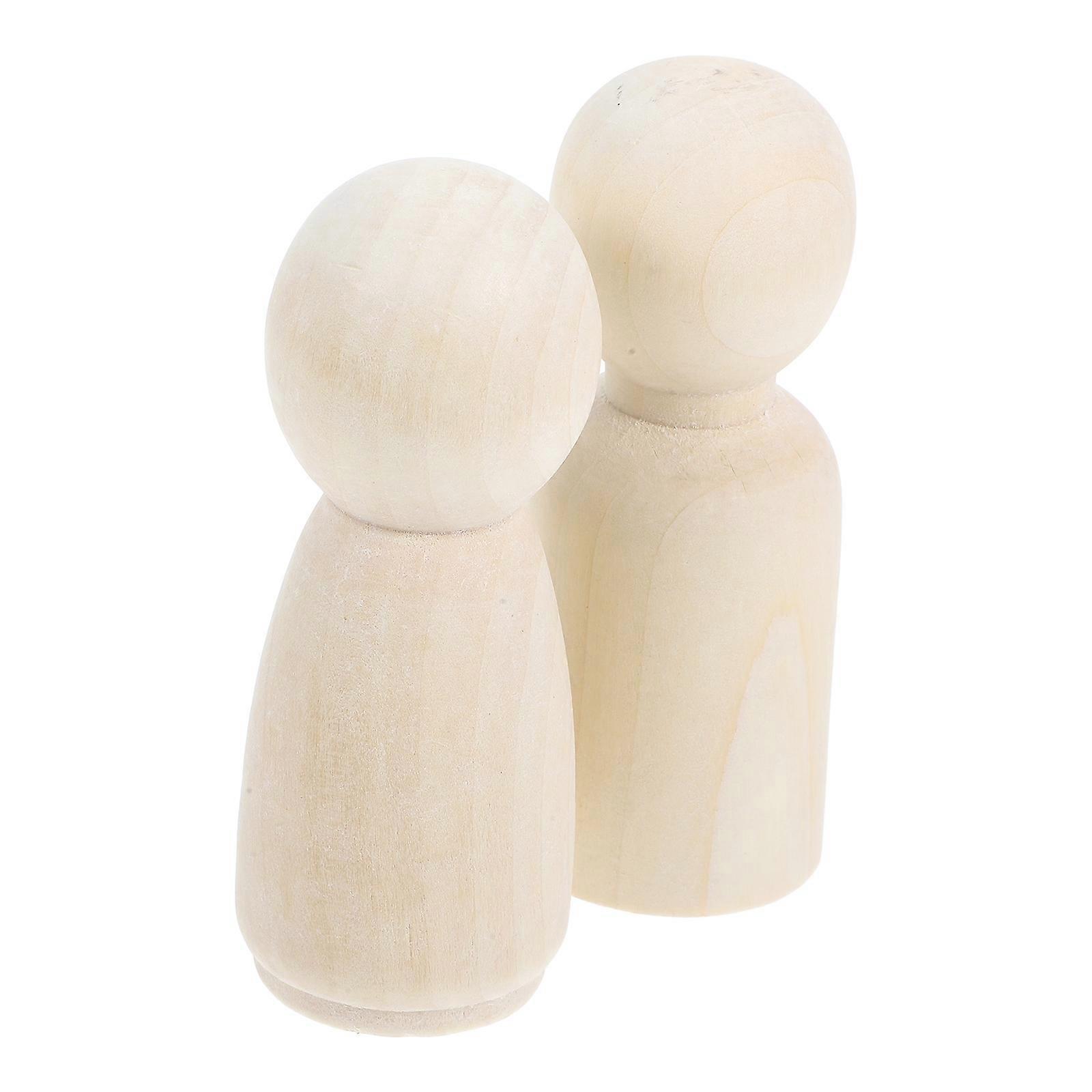 Unfinished Wooden Peg Dolls for DIY Crafts Blank Mini Wood Figures for Painting, Miniature Decor, Dollhouse Projects & Creative Art Designs