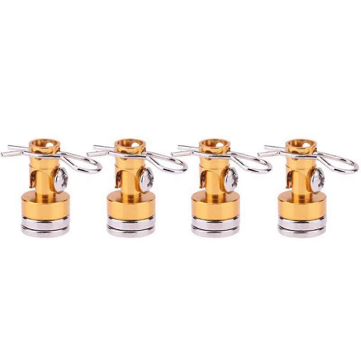 Yellow Metal Invisible Magnetic Car Shell Pillar RC Car Shell Mounting Pillar for 1/10 Axial SCX10 TRX4 D90 RedcatYellow SZRH A-V
