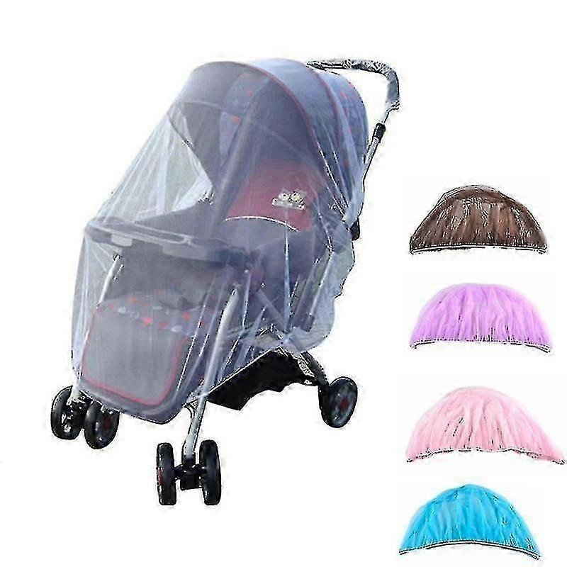 2Pcs Modern baby stroller and pushchair mosquito and insect shield net 150cm(pink)
