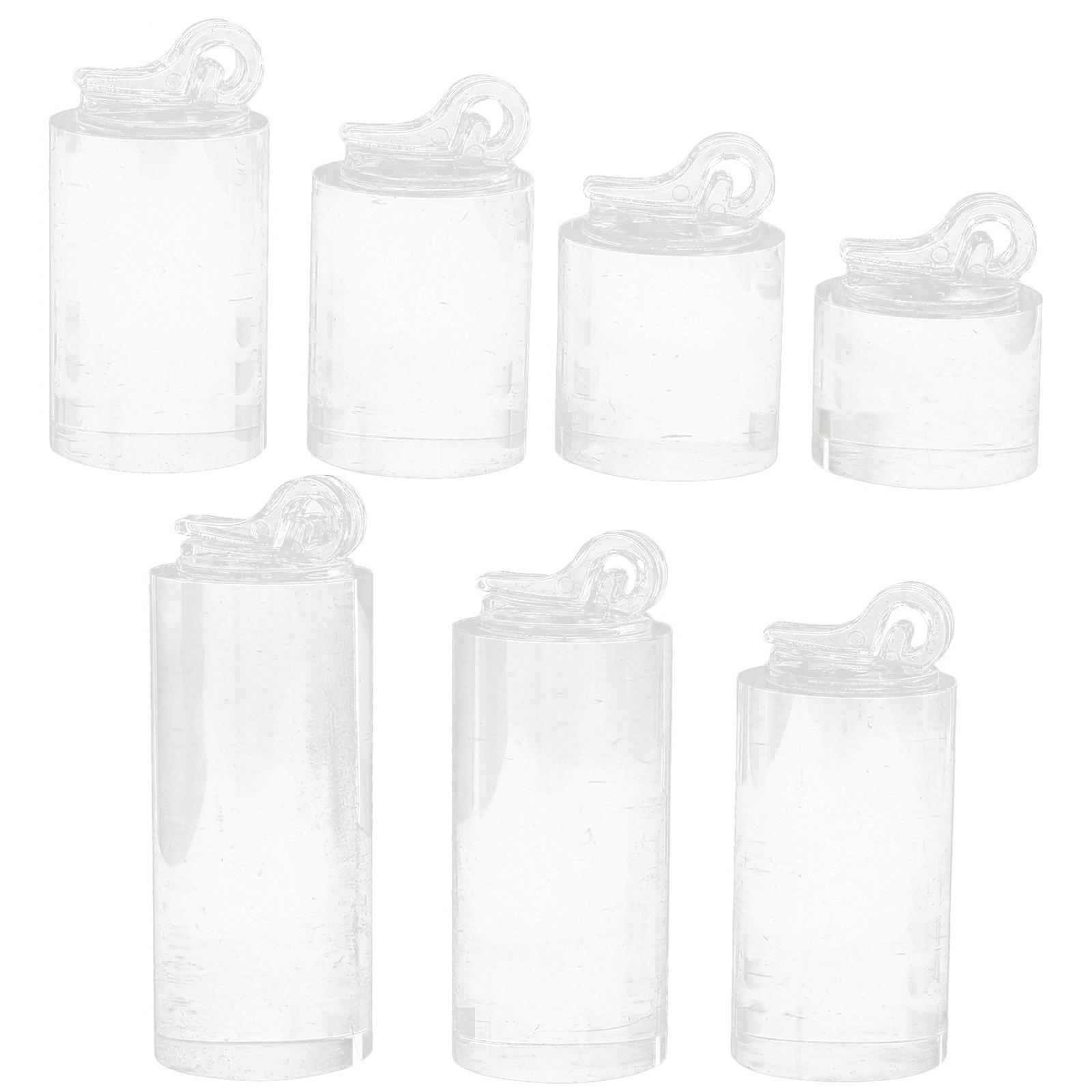 Acrylic Cylinder Ring Display Organizer Simple Jewelry Display For Home Use 2.0X1.9X1.9CM 3 Sets