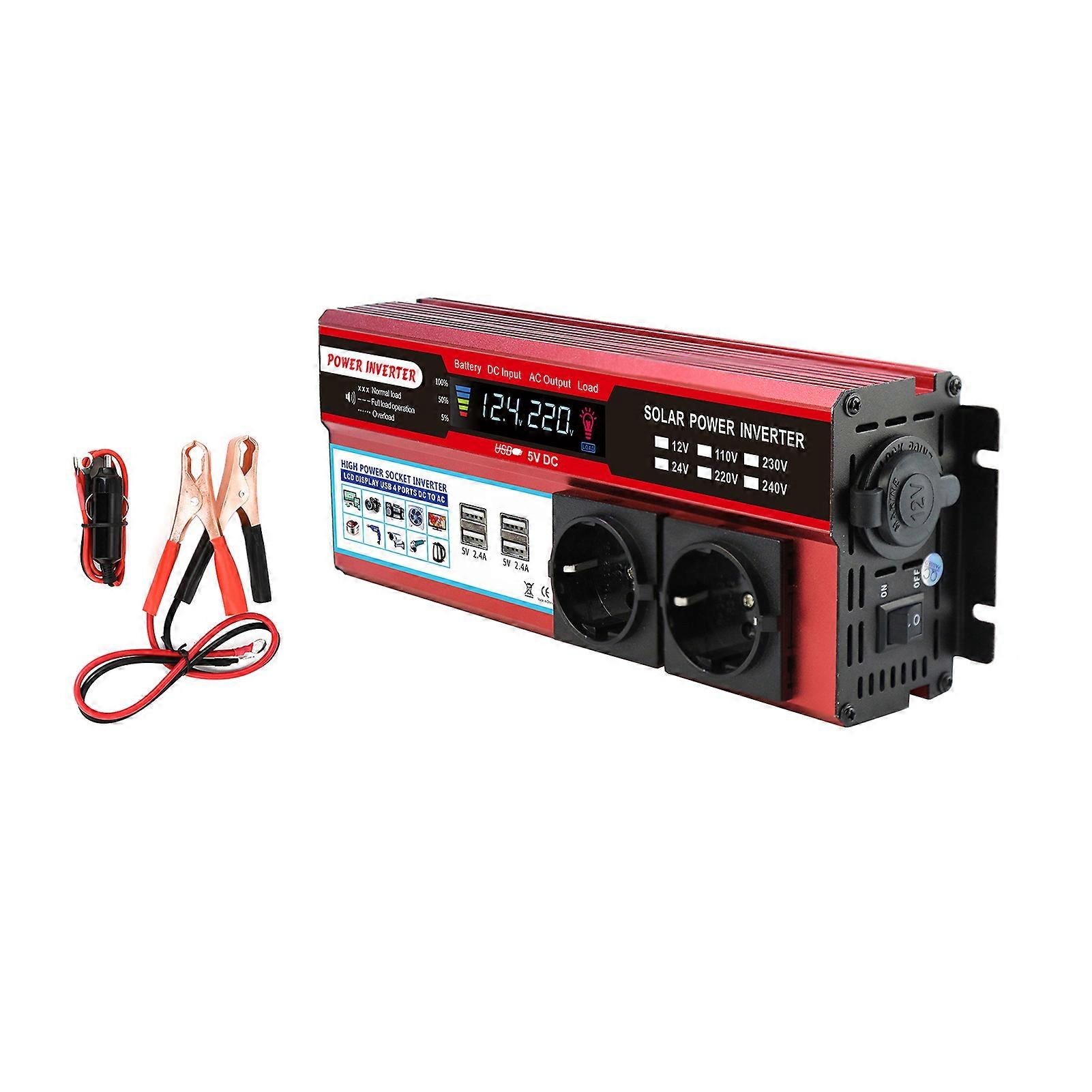 Modified Sine Wave Power Inverter 12V DC to 230V AC 850W Continuous 1700W Peak for Solar Panels