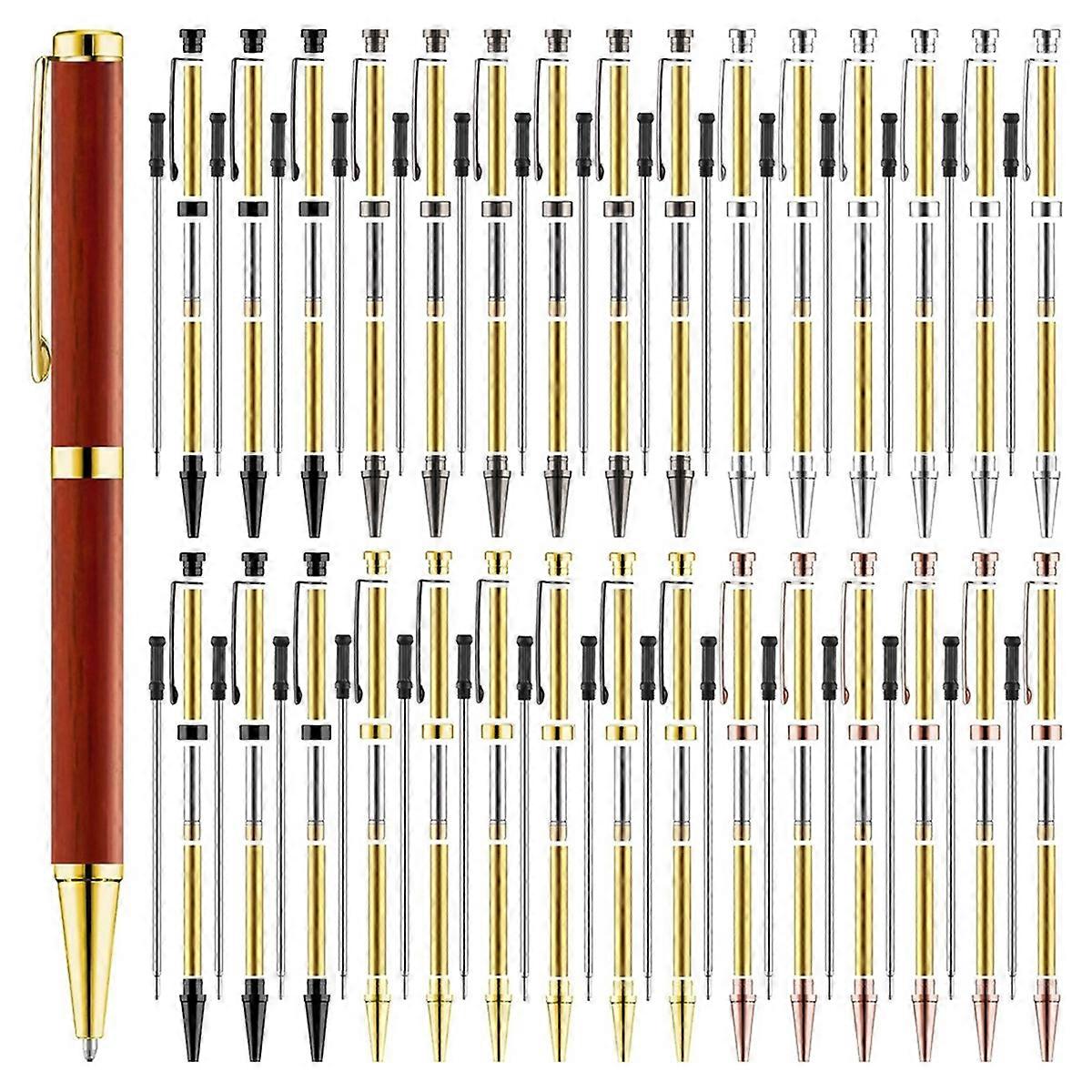 30 Pcs Slimline Pen Kit Wood Turning Twist Pen Kit with Refill Lathe Turning Supplies for DIY Making, Office Supplies