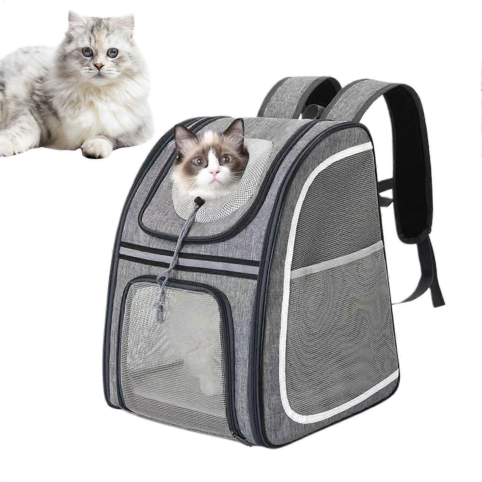 Cat Bag Carrier - Soft Cat Carrier, Foldable Pet Backpack, Travel Pouch For Cats, Comfortable Carrier