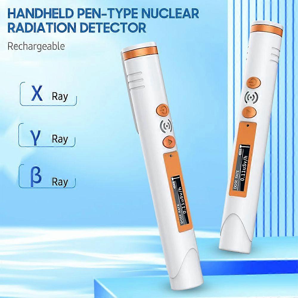 Handheld Pen-Type Nuclear Radiation Detector Rechargeable Mini Portable Radioactive X Y -Ray Detecting Tool Palm-size Personals Dose Counter with Sou