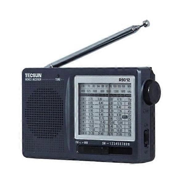Tecsun R-9012 -radio monikaistainen FM MW SW 12-kaistainen lyhytaaltoradio, jolla on korkea herkkyys
