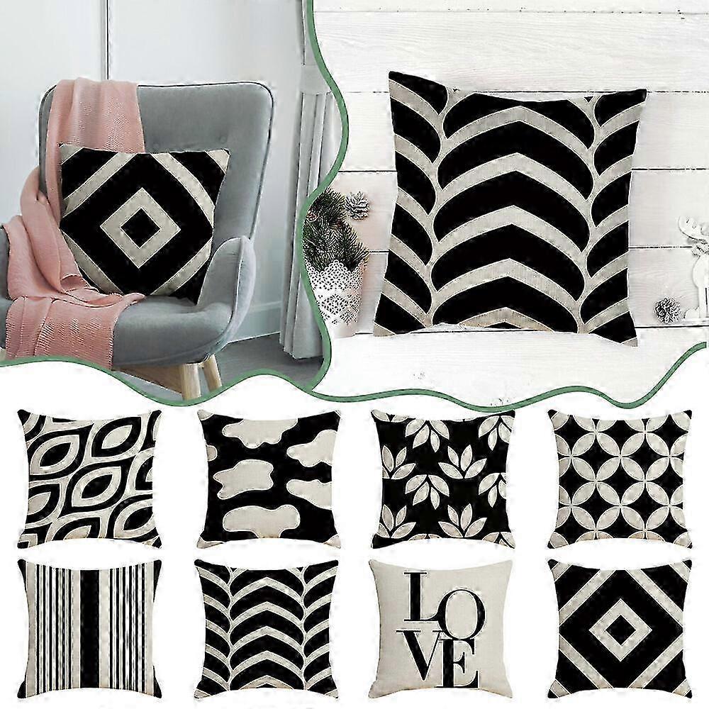 Black White Waterproof Hugging Pillow Household Design Pattern Sand...
