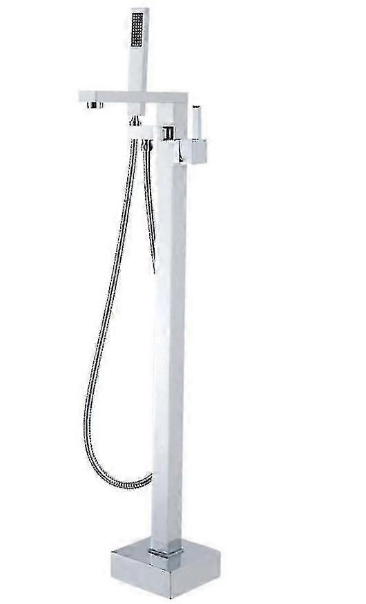 Bağımsız Kare Krom Banyo Mikseri El Kafası ile Spout
