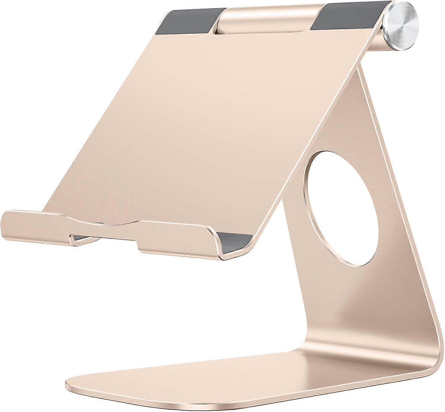 Adjustable desktop tablet stand compatible with iPad Air/Mini, iPad 10.2/9.7, iPad Pro 11/12.9, Samsung, etc., gold