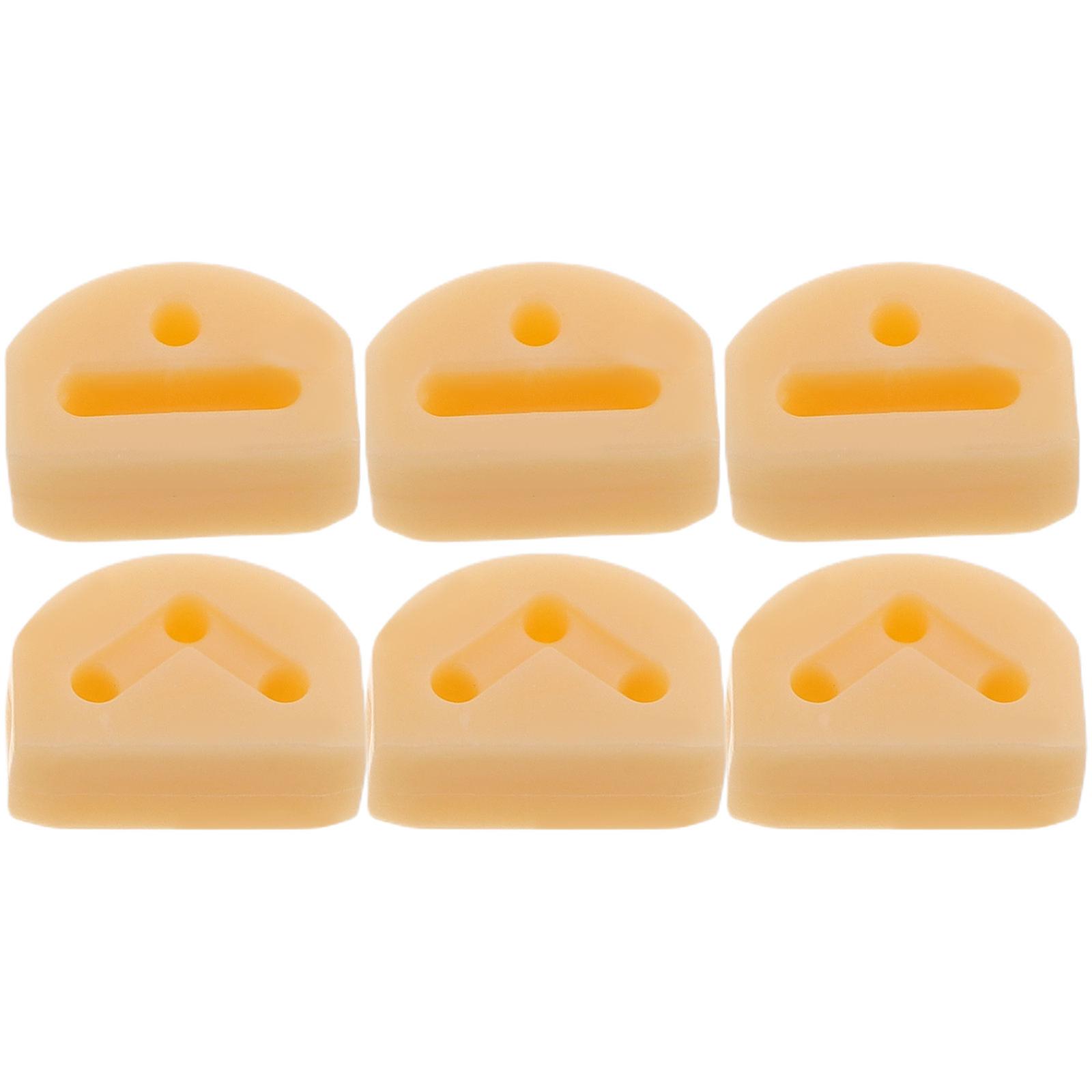 Guitar String Fasteners for Acoustic Classical Guitar Nylon String Ukulele 6 Pcs Light Yellow