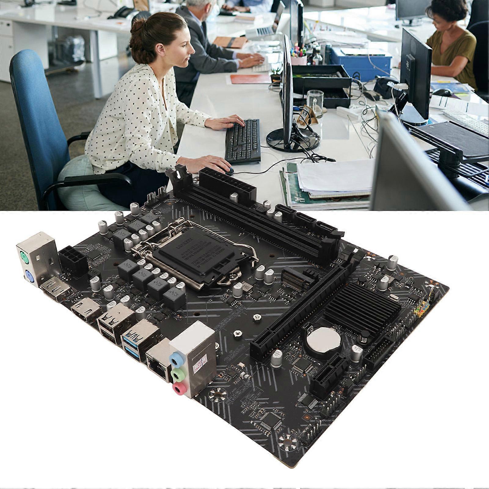 H510 LGA 1200 Motherboard DDR4 2 Slots PCIe HDMI DP Office Gaming