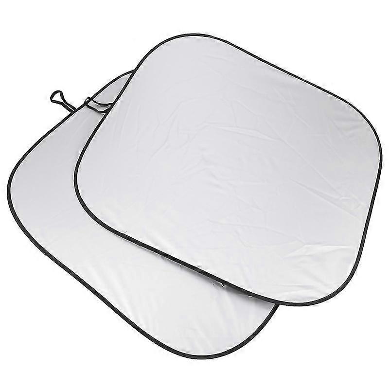 For Windshield Sun Shade 2piece Foldable Car Front Window Sunshade Auto Sun Blocker Visor Protector