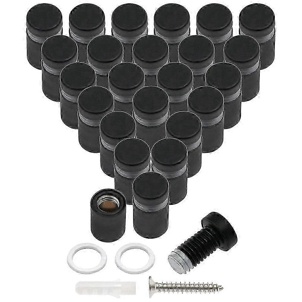 24 kpl tukiruuvia, seinäkyltin tukikiinnitystarvikkeet, mainoslasin tukinaula, B