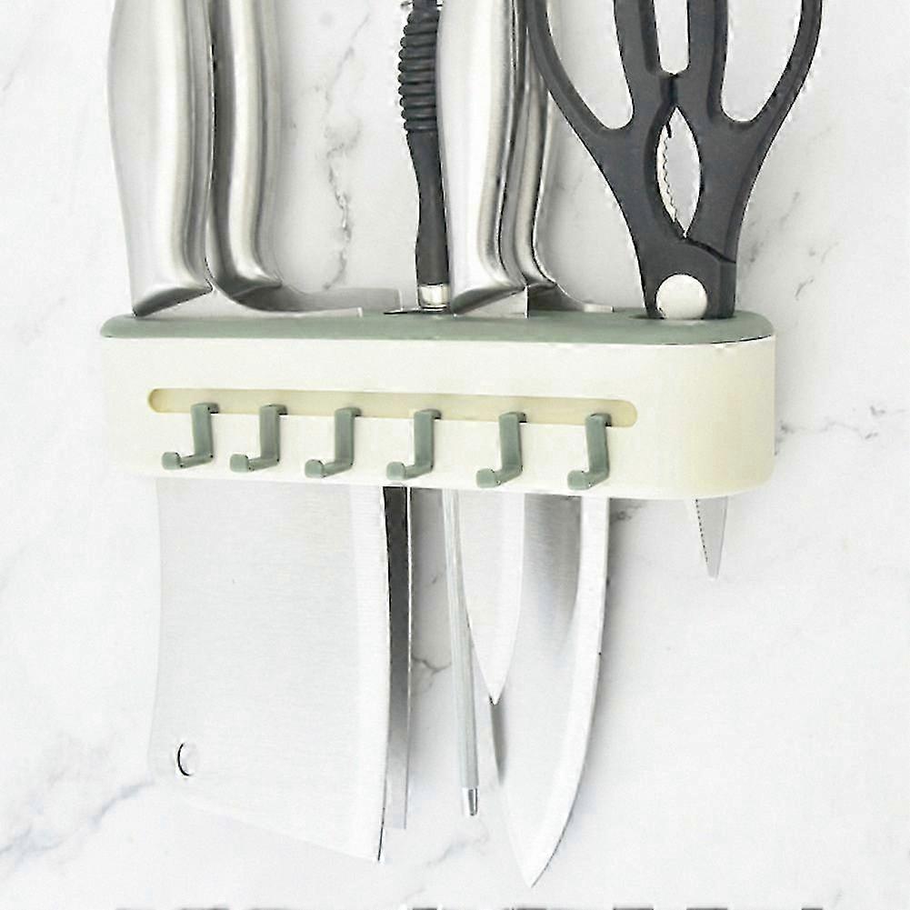 Multifunctional Wall Mount Cutter Organizer with Hooks for Storage Solutions