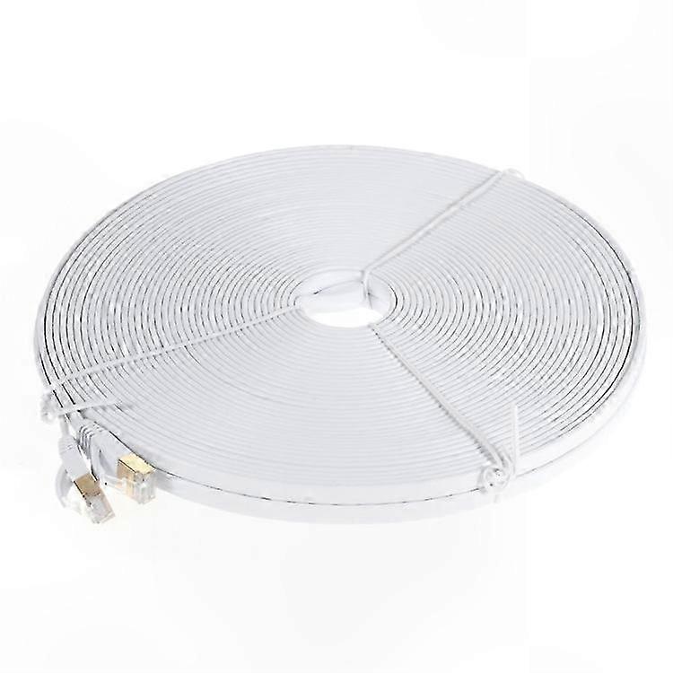 30M CAT-7 Flat Ethernet Patch Cable for 10 Gigabit Networks