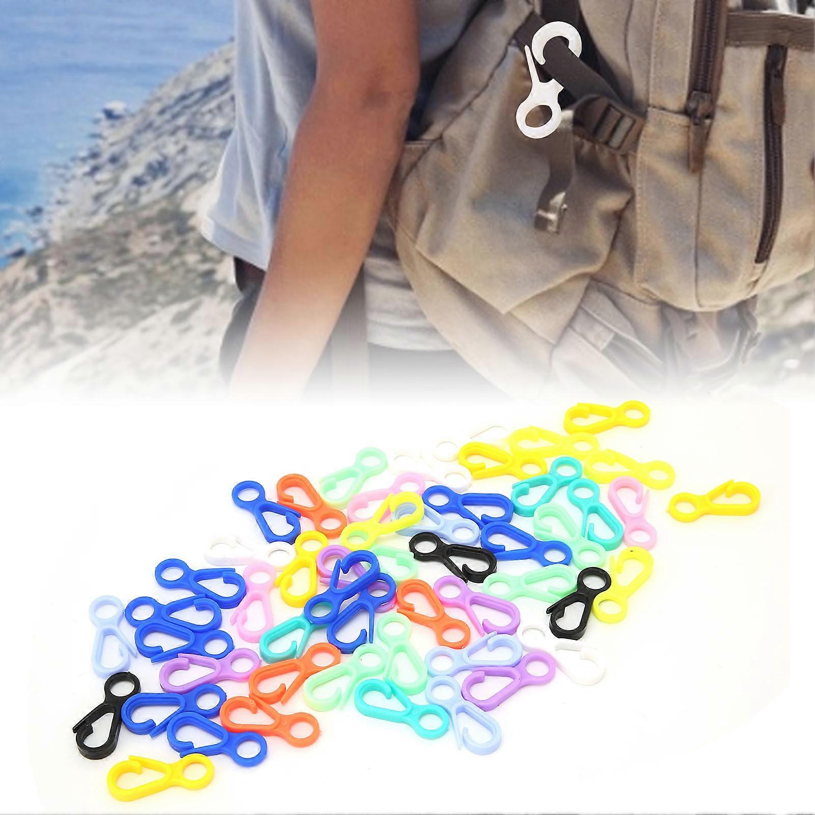 50Pcs Mixed Color Hard Plastic Lobster Claw Clasps 32mm