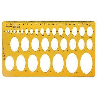 Measuring oval template stencil ruler 30cm geometry maths