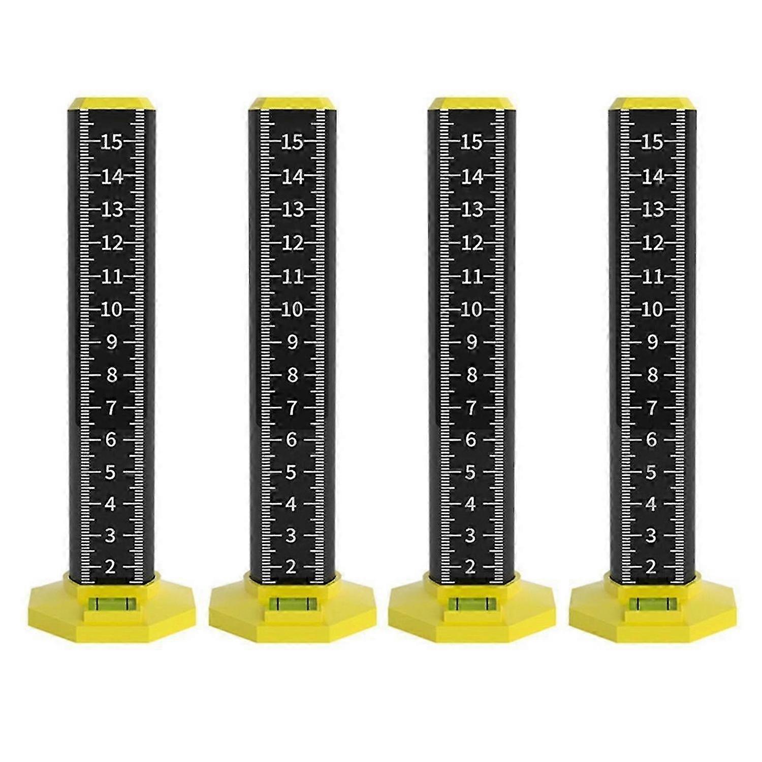 4pcs Leveling Artifact Ceiling Leveling Double-Sided Ruler Equal Height Ruler Gradienter Stick Wall Lay Floor Tiles Tool