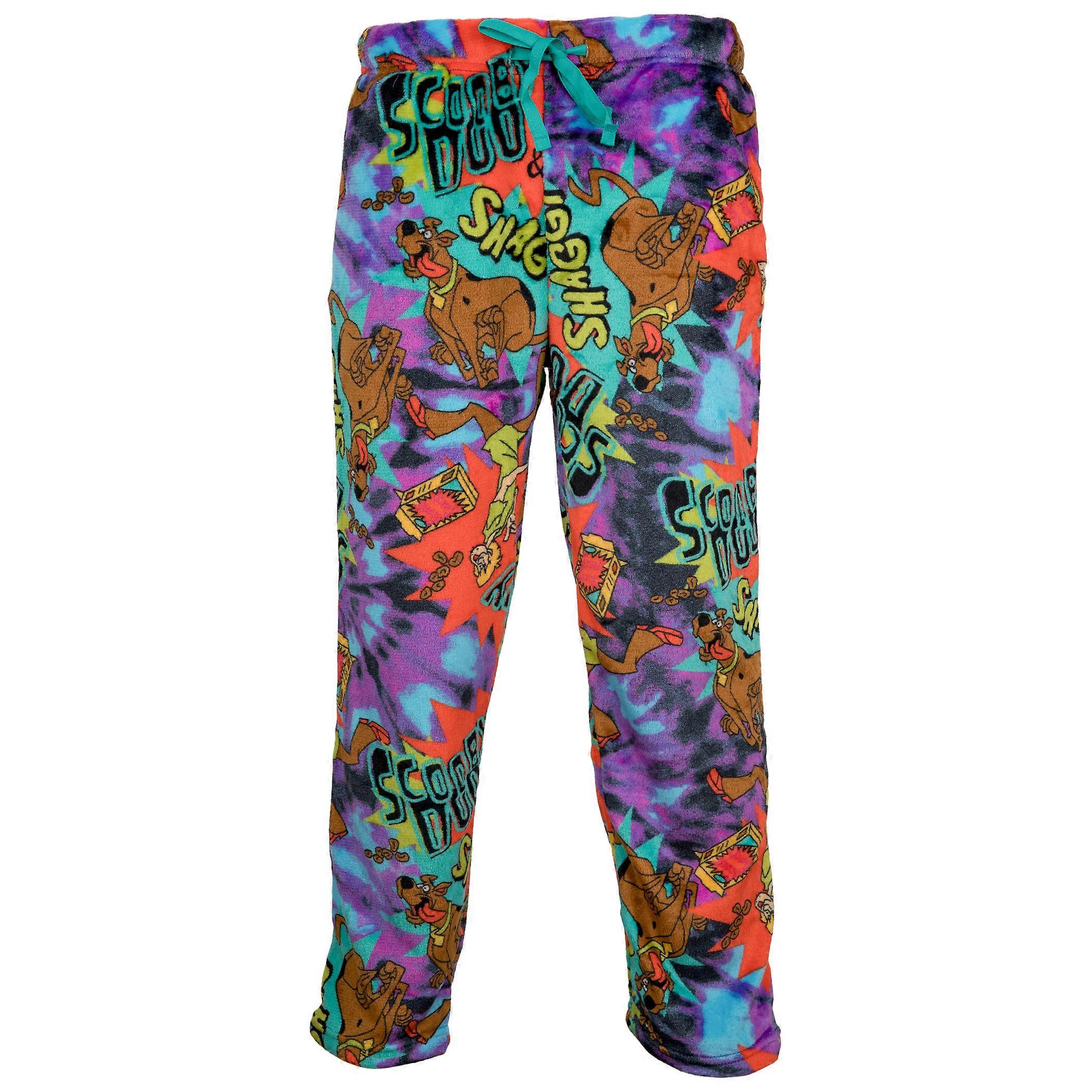 Scooby-Doo and Shaggy Tie-Dye Men's Plush Sleep Pants