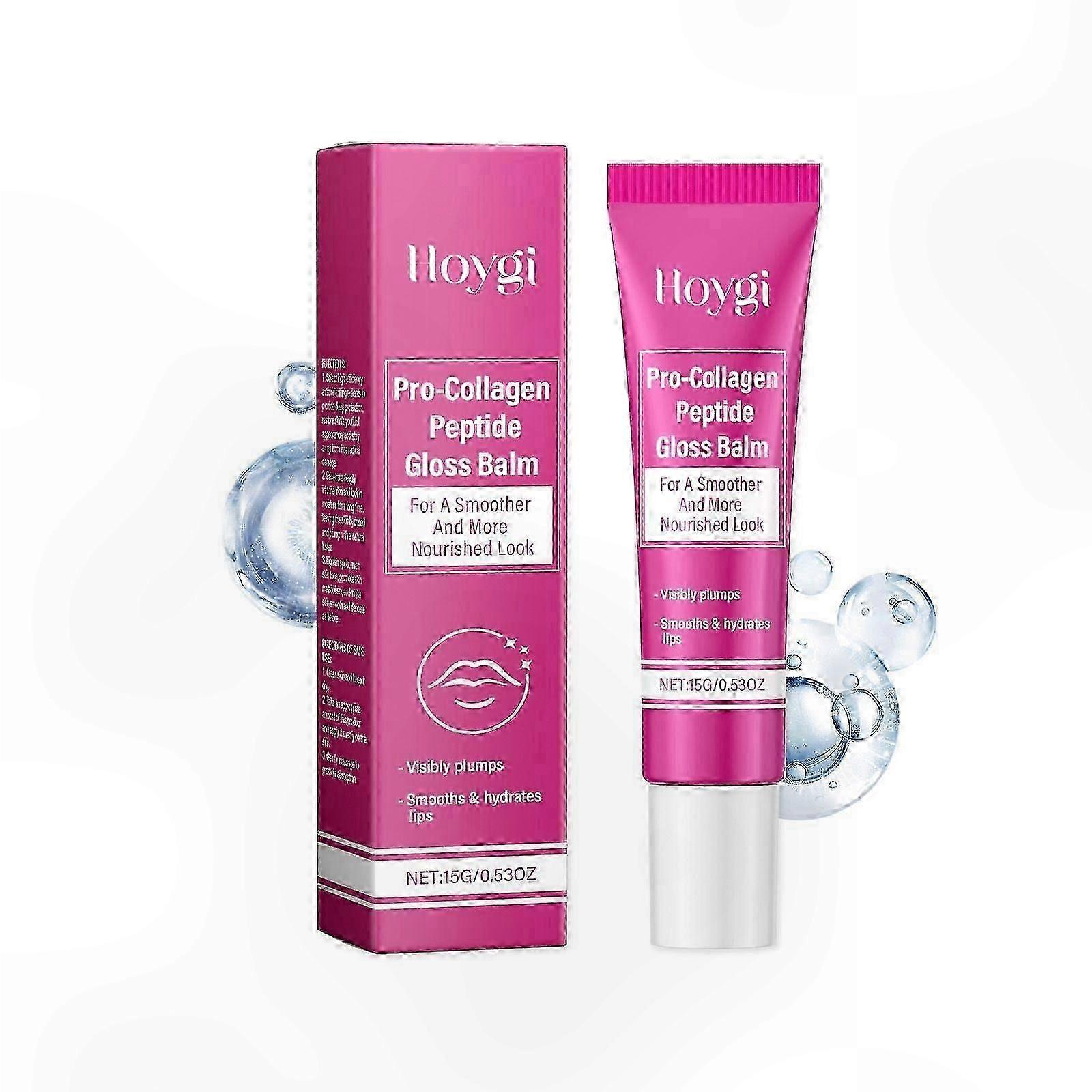Moisturizing Lip Gloss with Peptides, Volumizing Formula for Enhanced Lips, Lightweight Sheer Shine, 15g Pink Tone