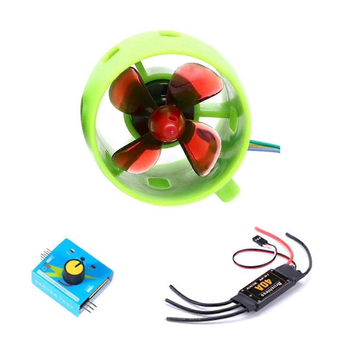 DC 12V-24V 20A Underwater Jet Boat Thruster Engine 4 Blade Positive Propeller Motor for DIY RC Robot Submarine