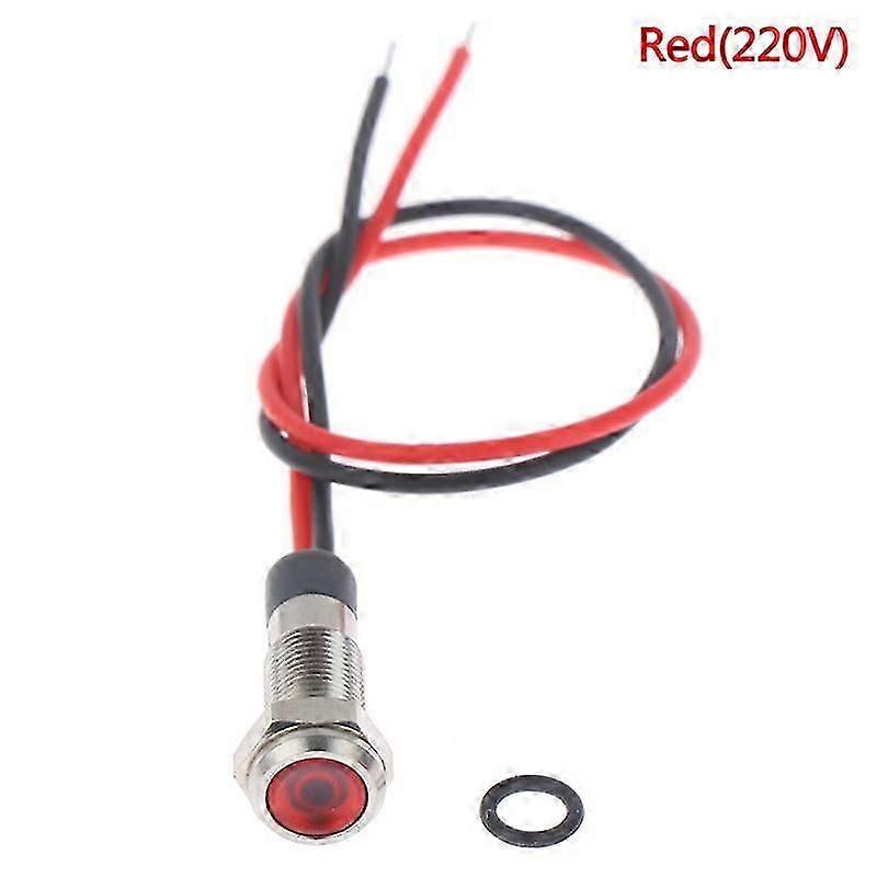 Practical 3v 5v 6v 12v 24v P67 Waterproof 6mm Led Metal Warning Indicator
