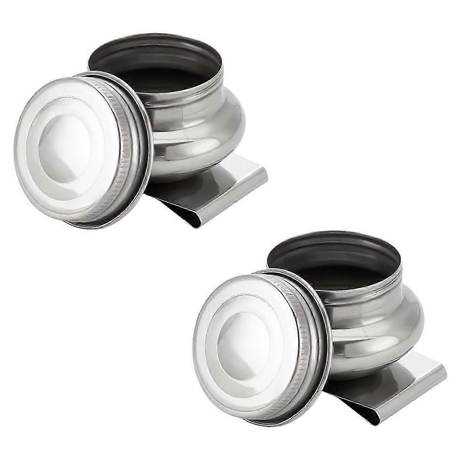 Set of 2 Oil Painting Cups Single Palette Container Cups with Lid and Clip Wide Mouth Dipping Tray C