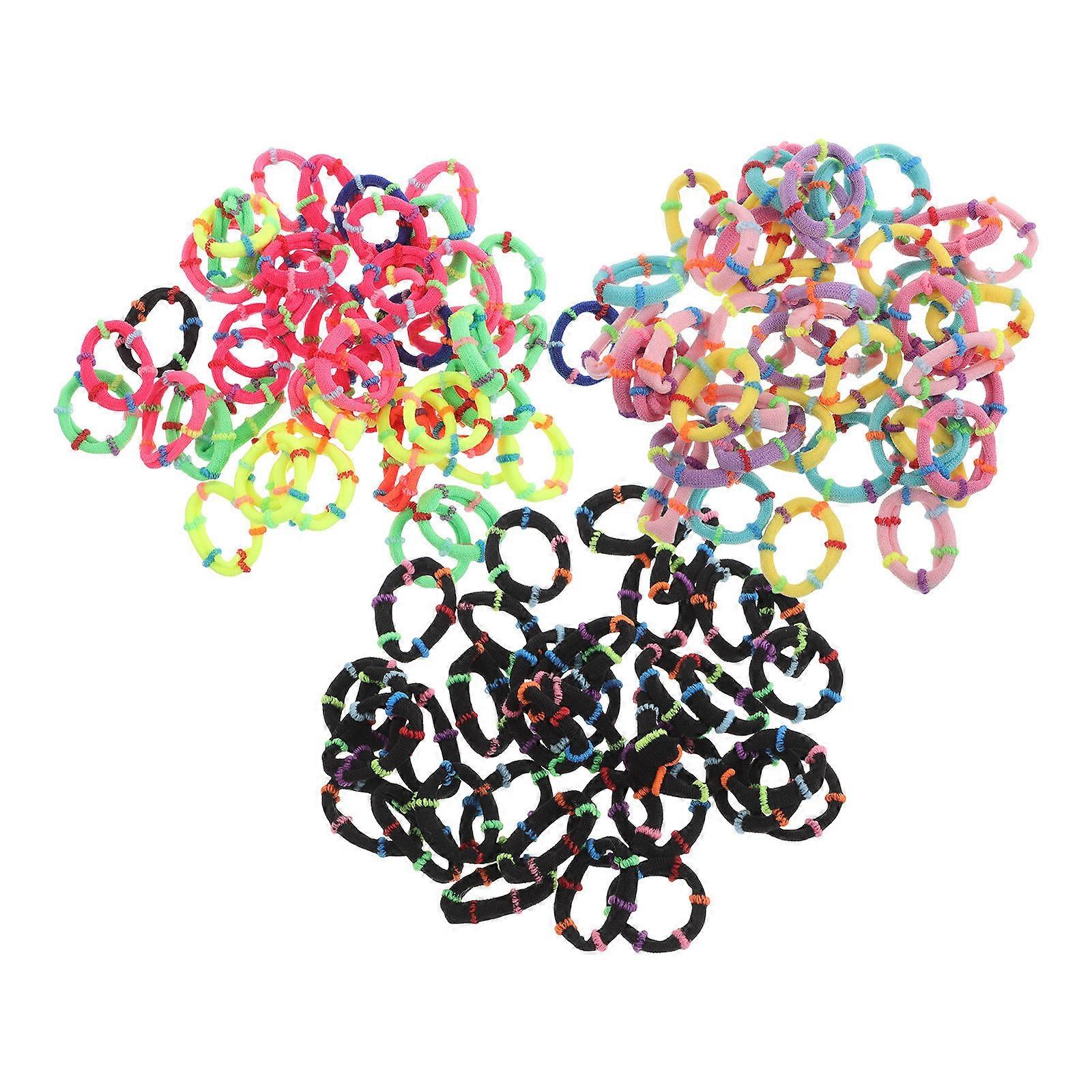 Mini Elastic Hair Ties Girls Multicolor Soft Ponytail Holders 450Pcs