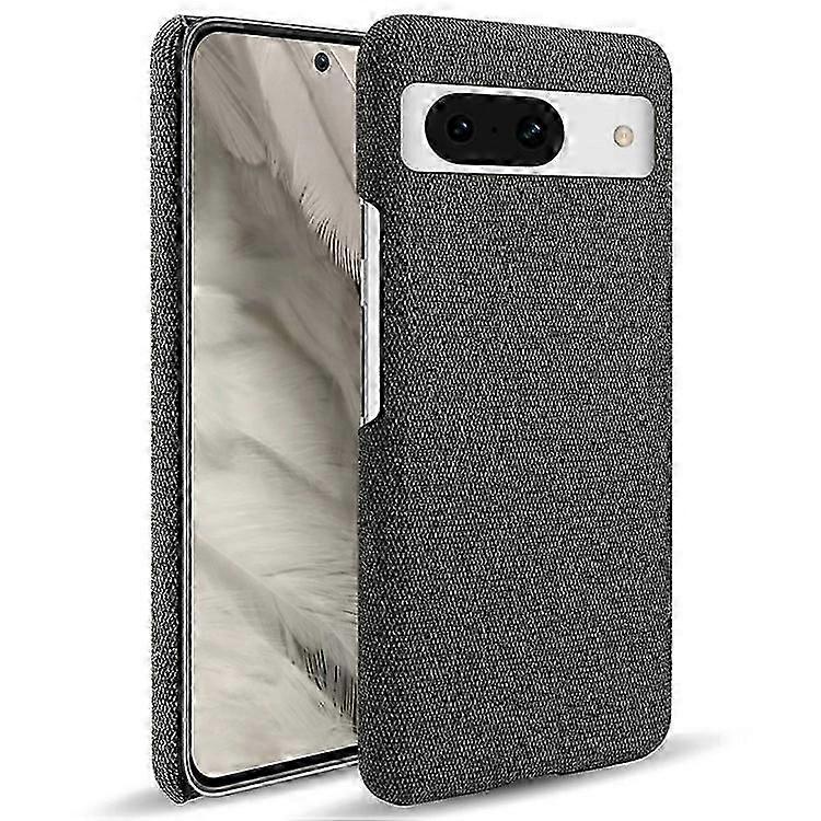 Compatible For Google Pixel 8a Case Fabric Cloth+PC Solid Color Design Back Phone Cover