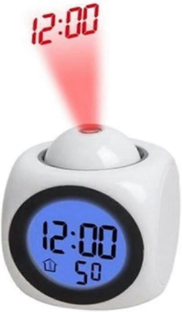 Voice Talking Led Projection Alarm Clock For Various Scenarios, Digital Voice Report Hdigital Electric Clocks Projection On Ceiling, With Ultra-Clear