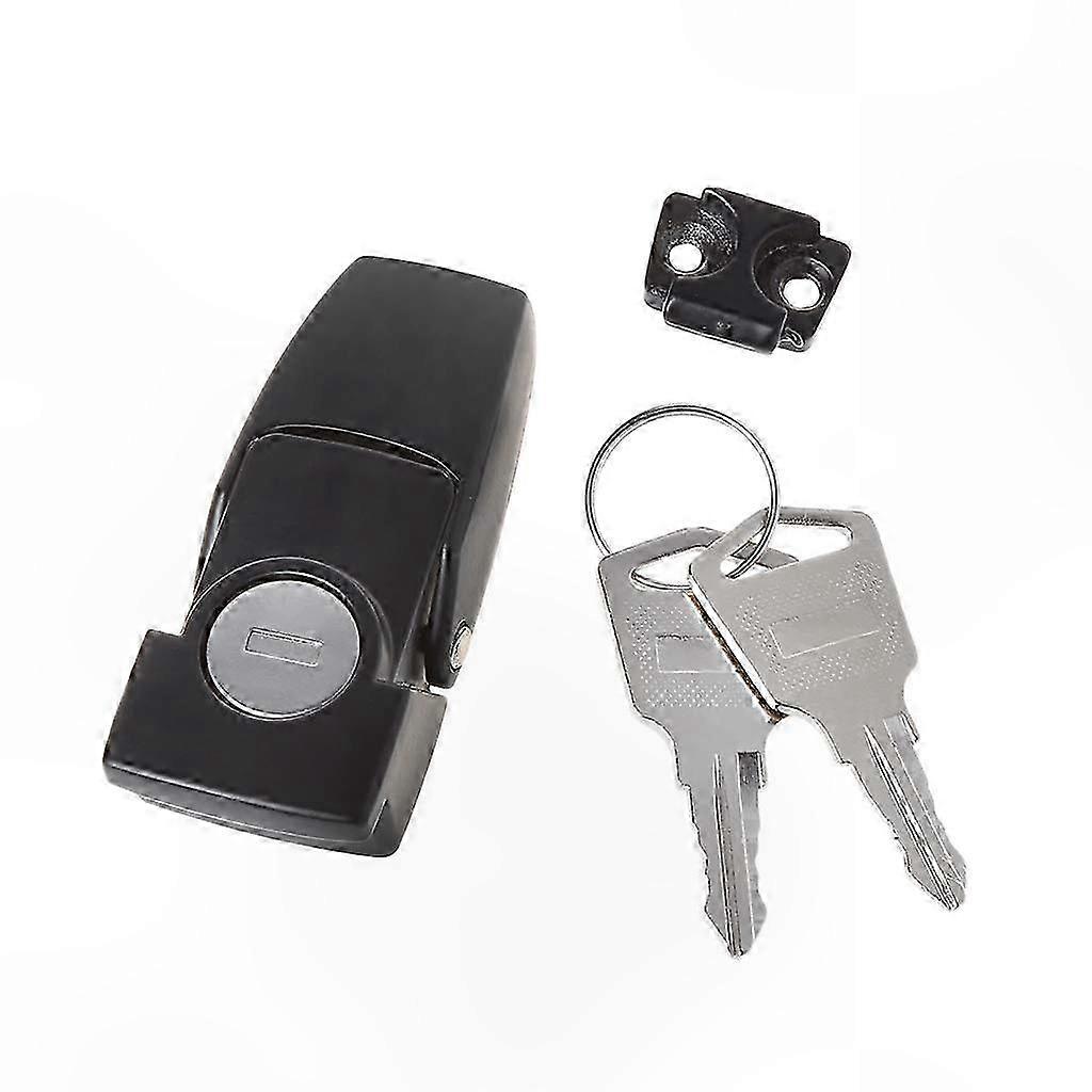 Coated Metal Door Buckle with Key, Practical Home Security Accessory