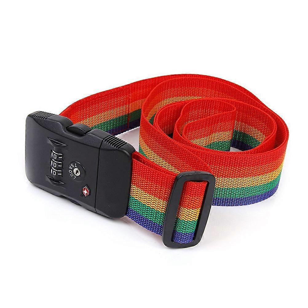 Password Combination Luggage Strap -Dial Lock Belt Multi Color