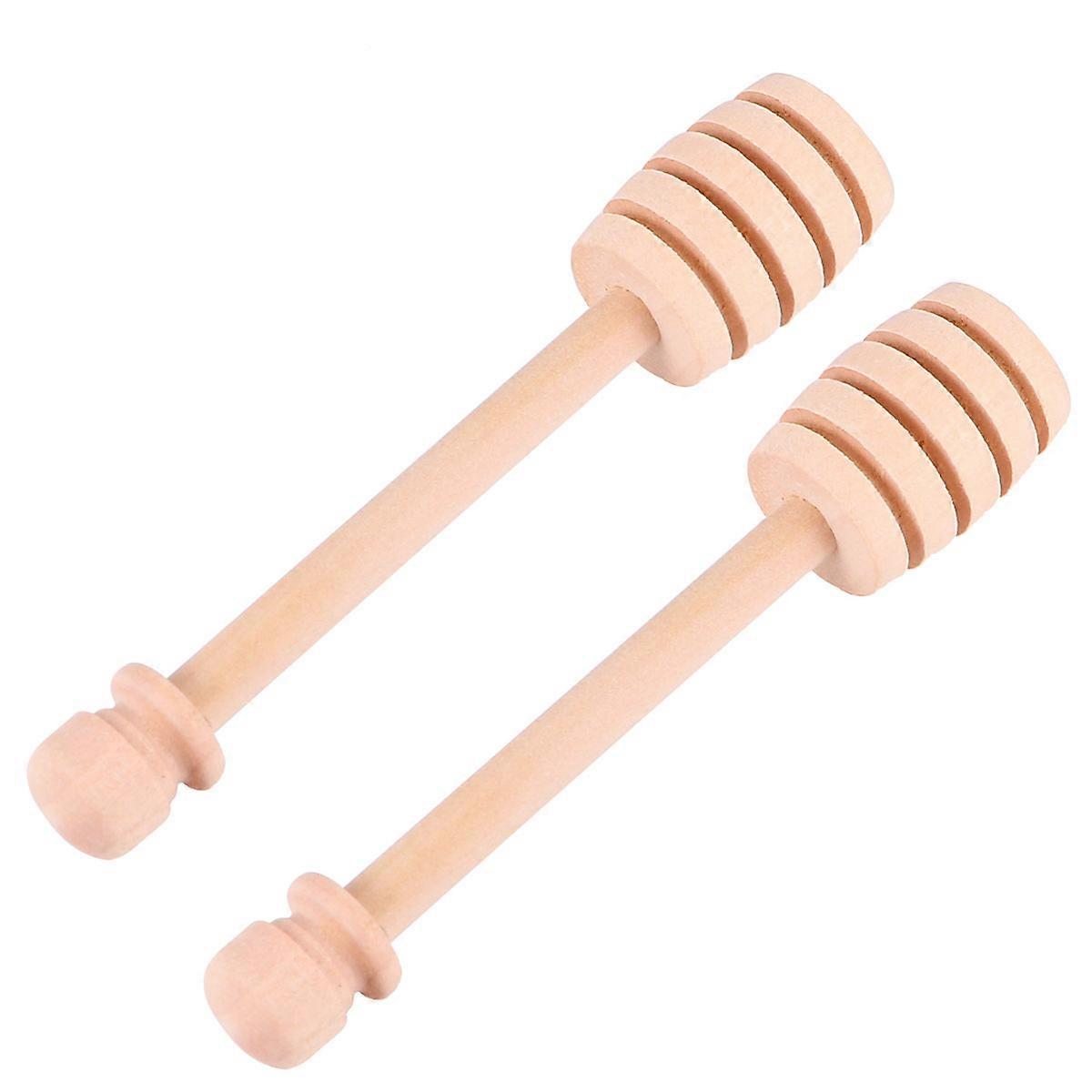Wooden Honey Dipper Sticks 8Pcs For Honey Pot With Mushroom Tip Designed For Home Use