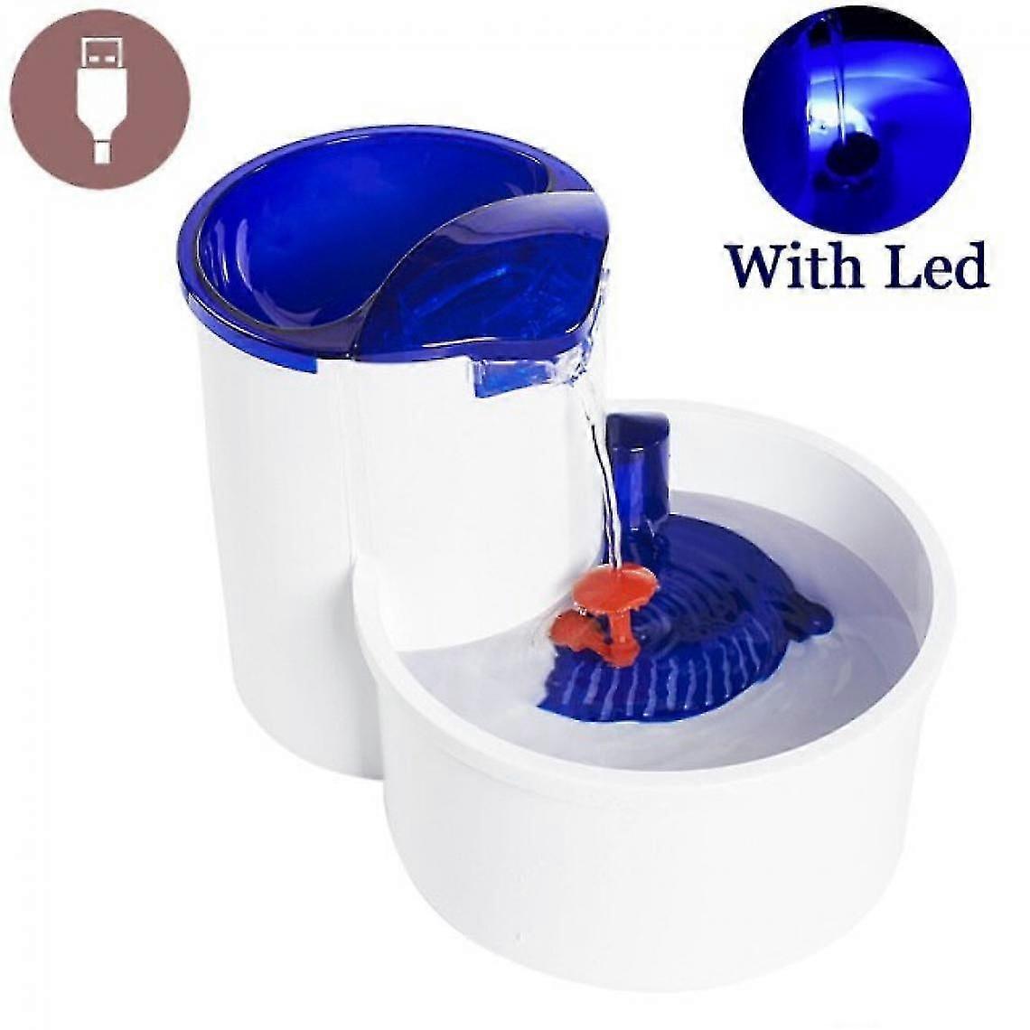 Cat Fountain Automatic Filter For Cat Breeders Pet Dispenser Automatic Circulation Cat Fountain & 124; Cat Feeding Watering Supplies(blue)