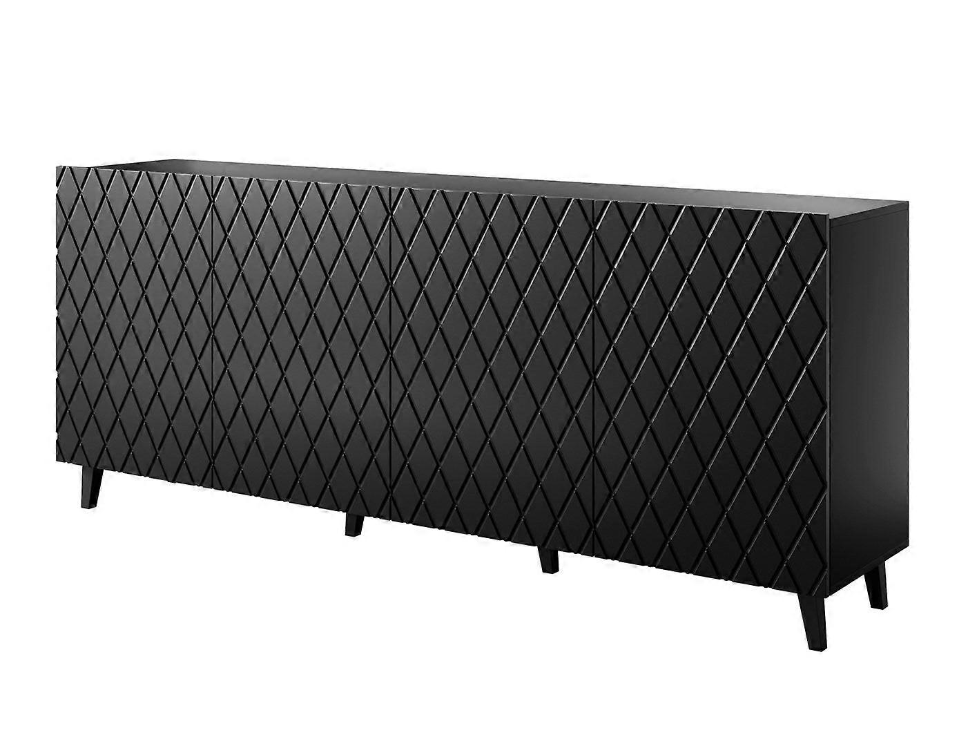 Asti Chest Of Drawers 200x42x82 Black Matt
