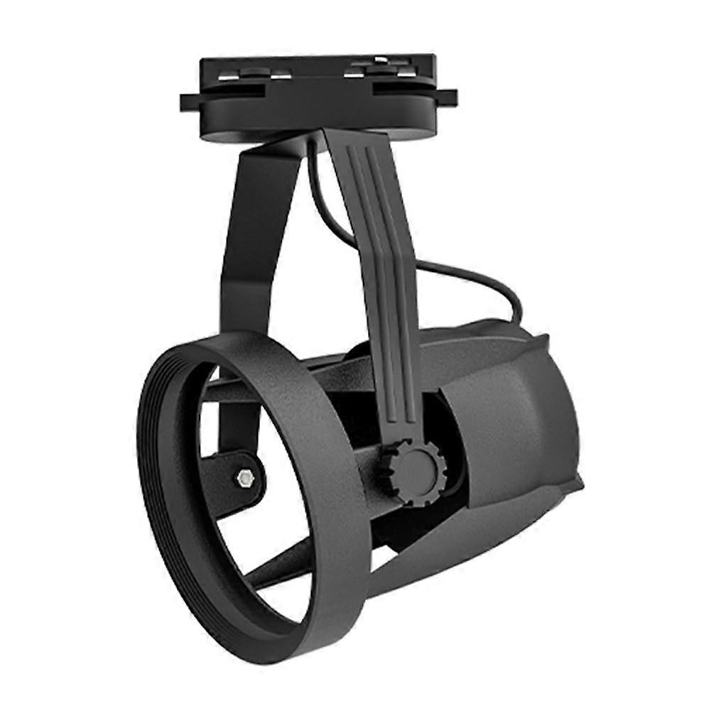 Lamp Bases Track Light Bracket Adjustable E27 PAR30 Spotlight Fixture for Home and Commercial Use - Black Finish