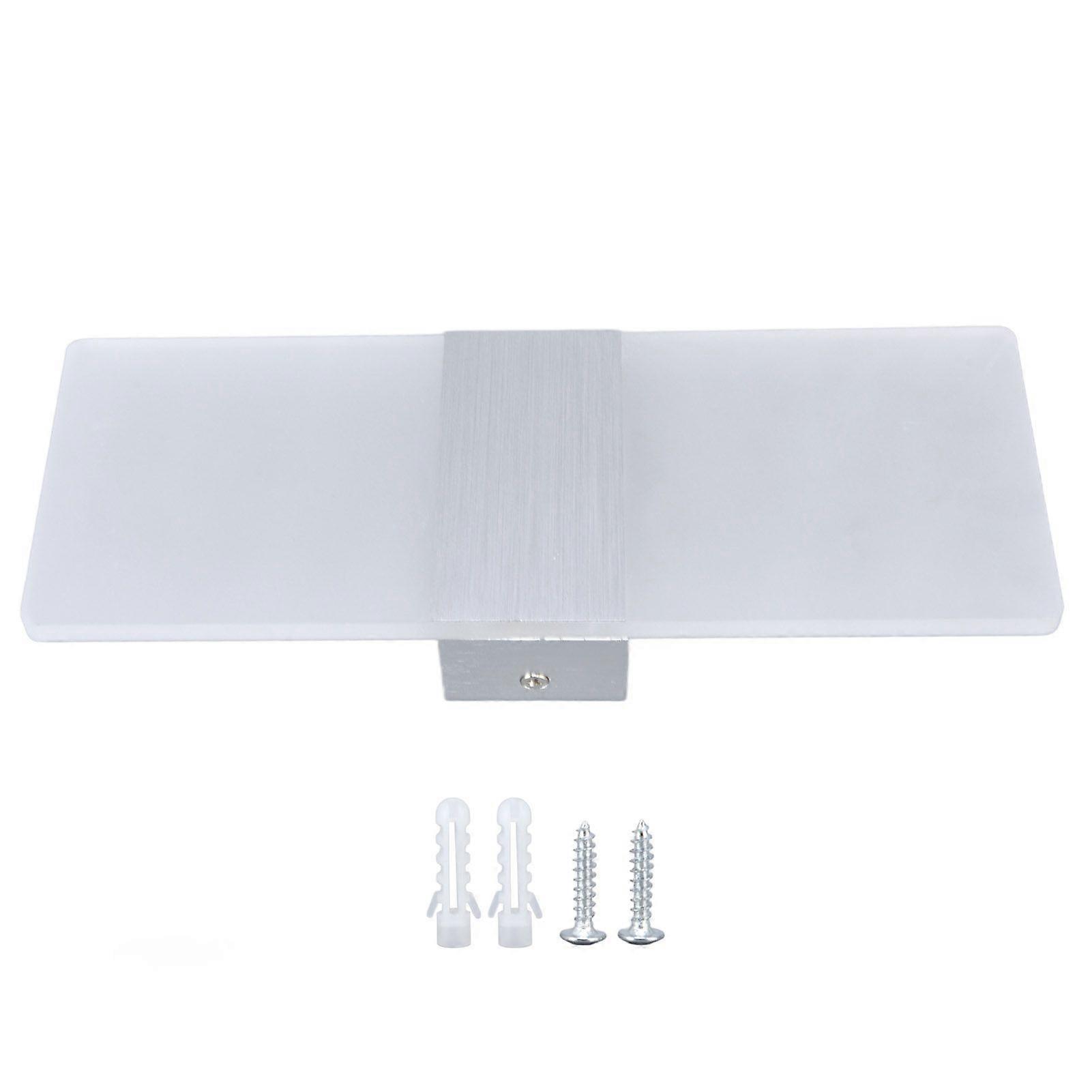 LED Wall Lamp 6W Acrylic Wall Light 360 Luminous High Brightness Preservative Up Down Lights for Bedroom Canteen 90265VSilver