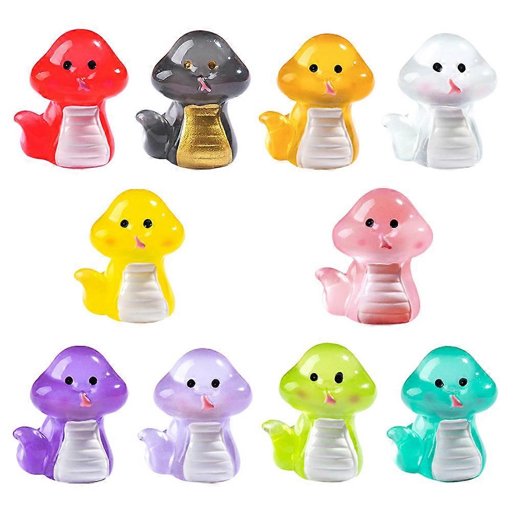 Tiny Resin Snake Miniature Figurines for Glow in The Dark 50Pcs DIY