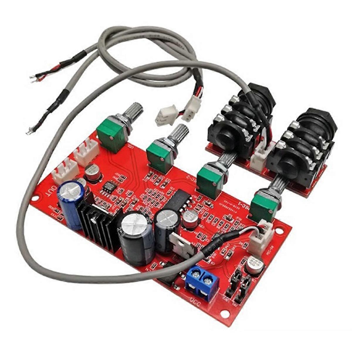 DC 7V 24V PT2399 Digital Microphone Amplifier Board Karaoke Plate Reverb Preamplifier Reverberator
