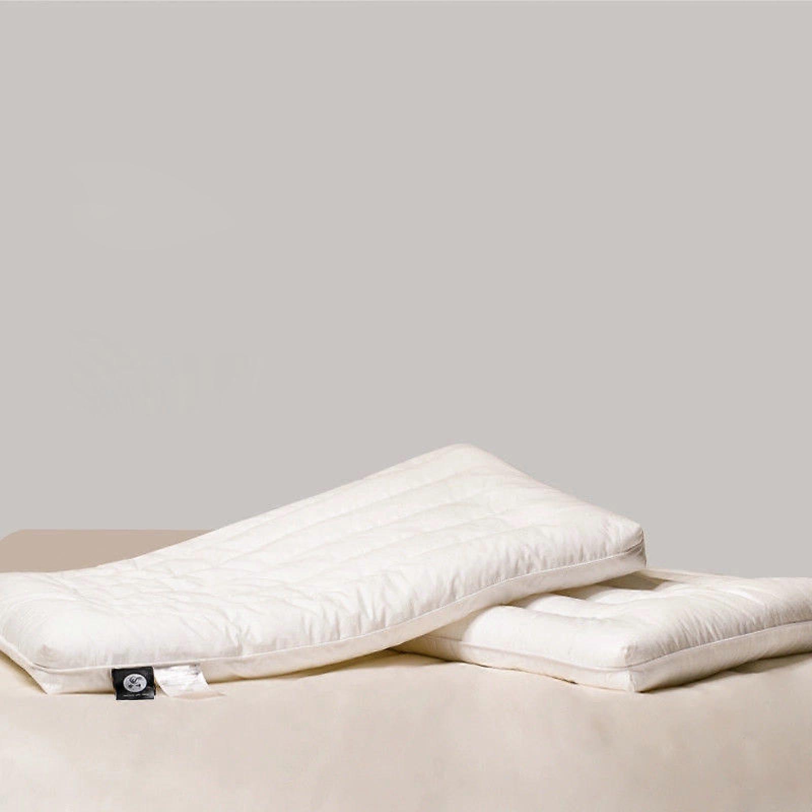 Soft Sleeping Pillow Cervical Support Ultra Thin Low Pillow 4 Cm Height 48x74 Cm Cotton Fluffy Pillow