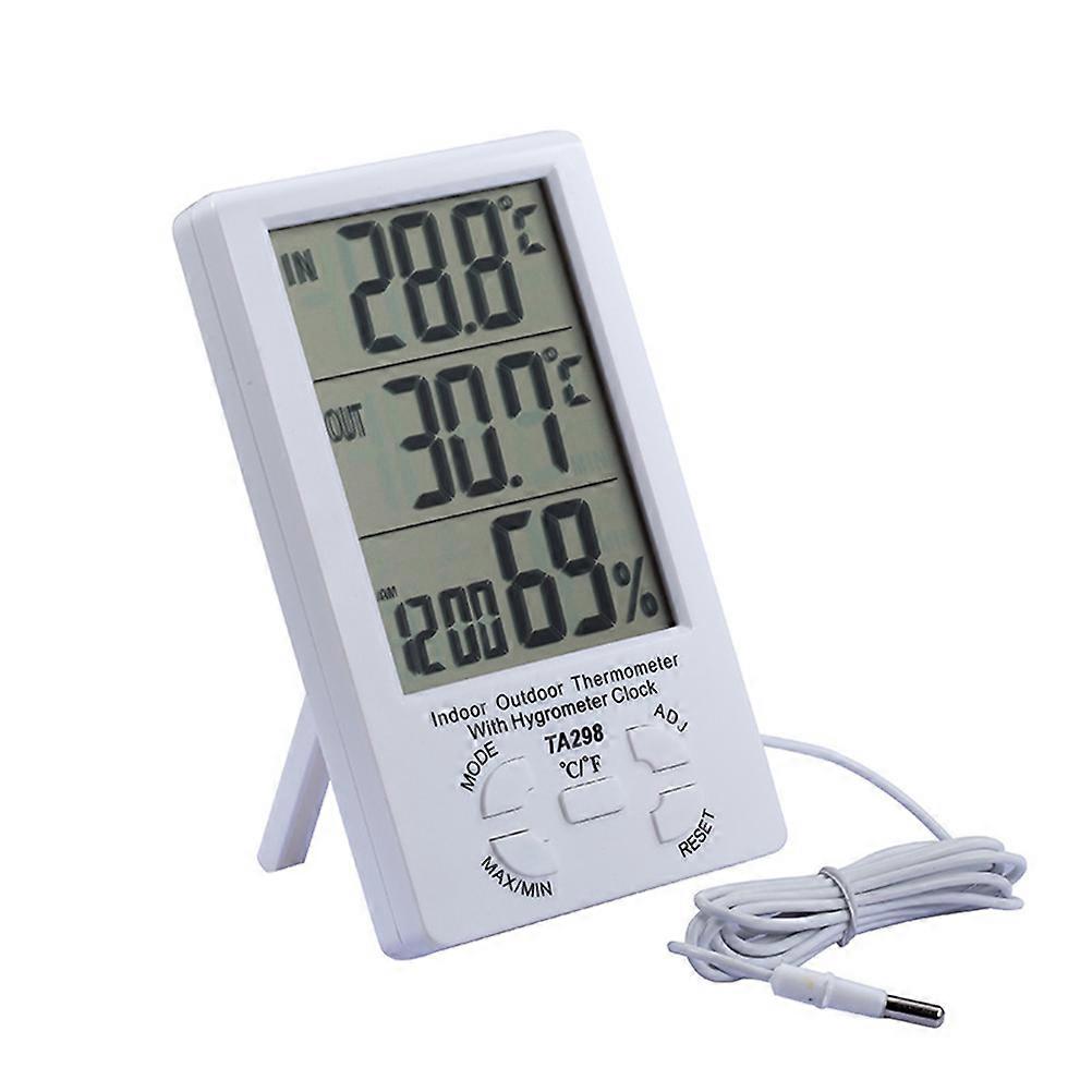 Indoor Outdoor LCD Digital Temperature Meter with 2Pcs Units