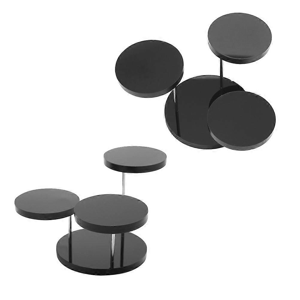 Three Layer Detachable Jewelry Display Stand In Black For Rings Storage Ideal For Personal Use 1 Set