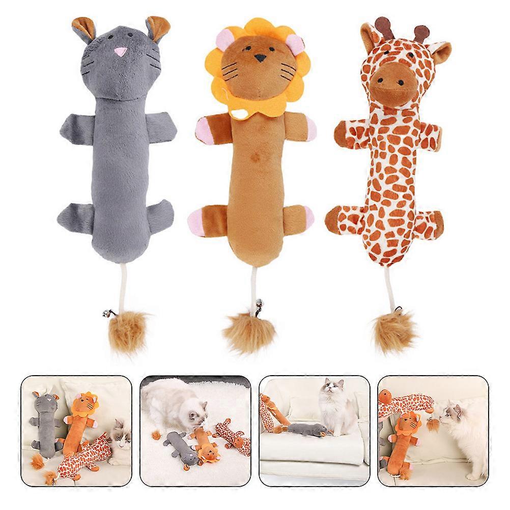 Cat Bite-Resistant Toy Teething Toy for Playing 6Pcs Plush Material