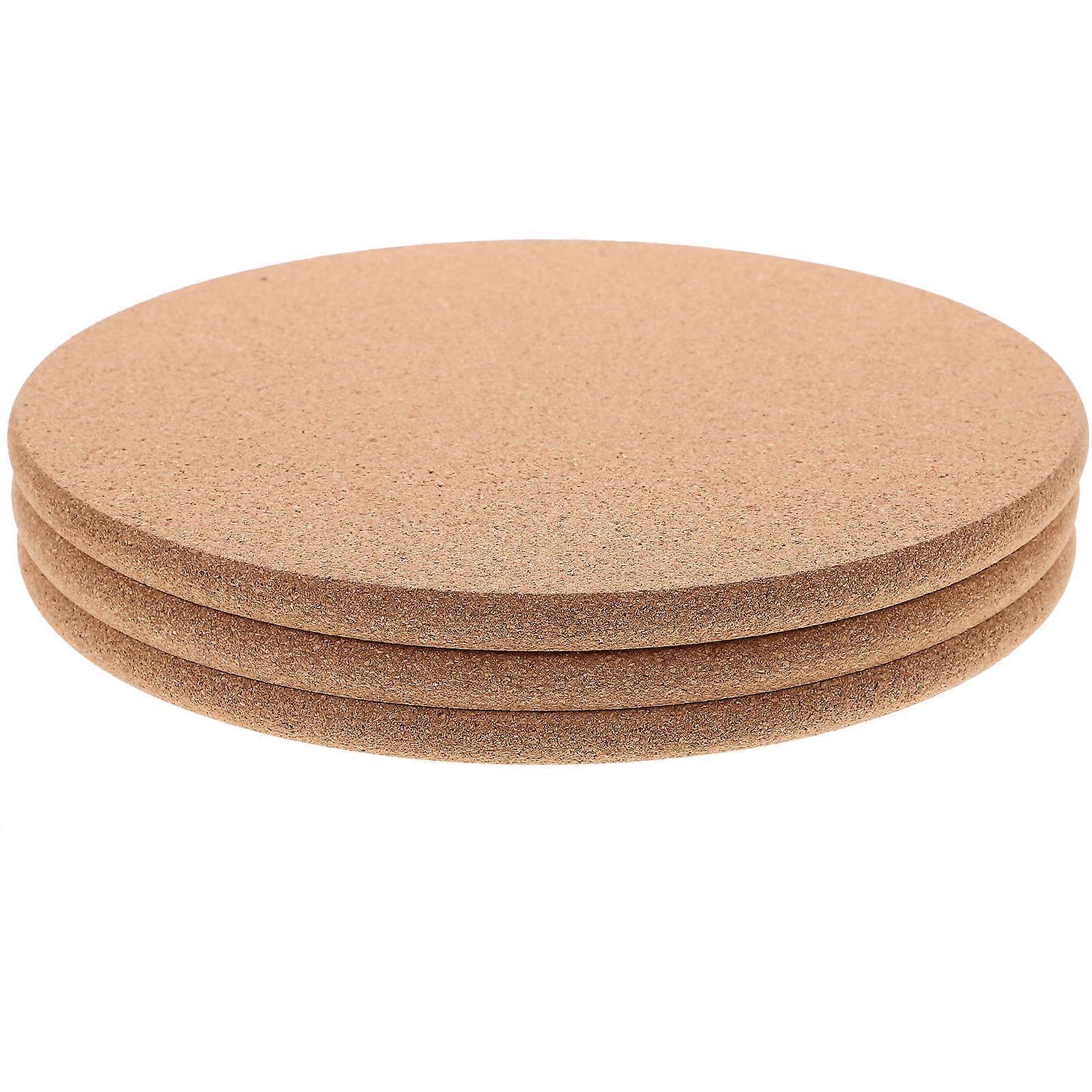 Round Cork Coasters Cup Mat for Holding Cups 6Pcs Heat Resistant Brown